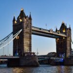 Tower Bridge illuminated at twilight in London